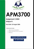 APM3700 Assignment 3 (QUALITY ANSWERS) 2024