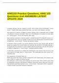 AINS103 Practice Questions, AINS 103 Questions And ANSWERS LATEST UPDATE 2024.