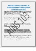 AINS 103 (Business Insurance) All  Combined Chapters Questions and  Answers to Score 99%