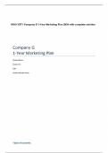 WGU VZT1 Company G 1-Year Marketing Plan 2024 with complete solution