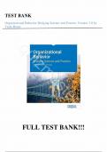 Test Bank - for Organizational Behavior: Bridging Science and Practice Version 3.0, by Tayla Bauer, Berrin Erdoğan, All Chapters | Complete Guide A+