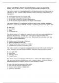 CNA WRITTEN TEST QUESTIONS AND ANSWERS