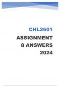 CHL2601 ASSIGNMENT 8 ANSWERS 2024