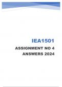 IEA1501  ASSIGNMENT 4 ANSWERS 2024