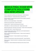 MEDCA FINAL EXAM WITH COMPLETE SOLUTIONS 2024 NEW UPDATE