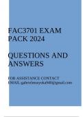 FAC3701 Exam pack 2024(Questions and answers)