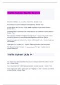 Traffic School Traffic Test #1-#4 with correct Answers