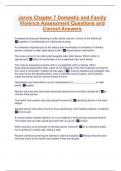 Jarvis Chapter 7 Domestic and Family Violence Assessment Questions and Correct Answers