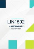 LIN1502 Assignment 2 2024 | Due 2 Sept 2024