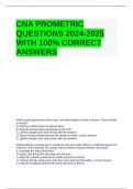 CNA PROMETRIC QUESTIONS 2024-2025 WITH 100% CORRECT ANSWERS