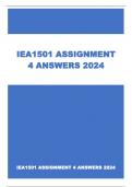 IEA1501 ASSIGNMENT 4 ANSWERS 2024