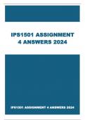 IPS1501 ASSIGNMENT 4 ANSWERS 2024