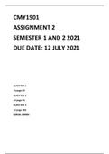 CMY1501 ASSIGNMENT 2 SEMESTER 1 AND 2 2021