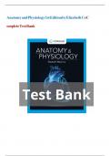 Test Bank for Anatomy and Physiology, 1st Edition Elizabeth Co Chapter 2-27 | complete