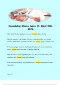 Cosmetology Clinical Exam/ 75+ Q&A/ 2024-2025. 