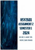 HSY2601 Assignment 2 Semester 2 2024 | Due 26 August 2024