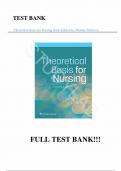 Test Bank - for Theoretical Basis for Nursing Sixth Edition by Melanie, Evelyn M. Wills, All Chapters 1-20 | Complete Guide A+