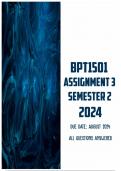 BPT1501 Assignment 3 Semester 2 2024 | Due August 2024