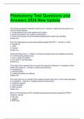 Phlebotomy Test Questions and Answers 2024 New Update 