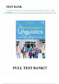 Test Bank - for A Concise Introduction to Linguistics 6th Edition by Bruce M. Rowe, Diane P. Levine, All Chapters | Complete Guide A+