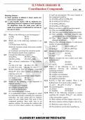 Chemistry – Class XII – d & f Block Elements and Co-ordination Compounds - NEET & JEE Test Worksheet – 25 Multiple Choice Questions – Very Useful for Students appearing in Engineering & Other Entrance Examinations 