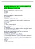 Phlebotomy Practice Test Questions with Correct Answers