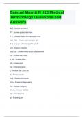 Samuel Merritt N 125 Medical Terminology Questions and Answers 