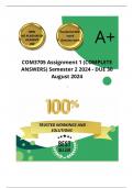 COM3705 Assignment 1 (COMPLETE ANSWERS) Semester 2 2024 - DUE 30 August 2024 ; 100% TRUSTED Complete, trusted solutions and explanations.