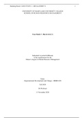 Organizational Development and Change - HRMD 650 > Case Study 2 - Ben and Jerry’s (complete  latest solution) Score: 90 / 100 - 90 %