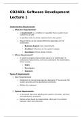 CO2401 Software Development Lecture 1 Notes