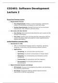 CO2401 Software Development Lecture 2 Notes