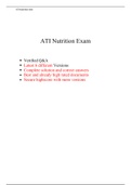 ATI RN Nutrition Exam (6 New Latest Versions, 2021) /ATI RN Proctored Nutrition Exam, Already high rated document, 100% Verified & Correct.