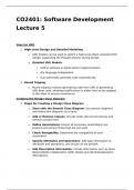 CO2401 Software Development Lecture 5 Notes