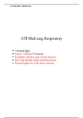 ATI MED SURG RESPIRATORY (New Latest 5 versions)/  MED SURG RESPIRATORY ATI, Already high rated document, 100% Verified & Correct