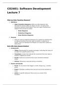 CO2401 Software Development Lecture 7 Notes