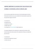 ARDMS ABDOMEN EXAM REVIEW QUESTIONS AND CORRECT ANSWERS LATEST UPDATE 2024