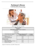 NUR 211- Clinical Parkinson's Case : Parkinson's Disease Clinical Reasoning Case Study. Complete Solution.