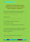 AANP FNP certification Exam Questions anAANP FNP certification Exam Questions and Correct Answers  Latest Update, Graded Ad Correct Answers  Latest Update, Graded A