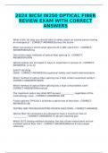 2024 BICSI IN250 OPTICAL FIBER REVIEW EXAM WITH CORRECT ANSWERS