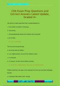 CDA Exam Prep Questions and  Correct Answers Latest Update,  Graded A+