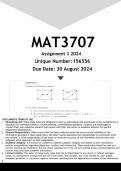 MAT3707 Assignment 3 (ANSWERS) 2024 - DISTINCTION GUARANTEED