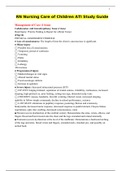 RN Nursing Care of Children ATI Study Guide