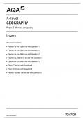 AQA A Level Geography Paper 2 Insert 2024