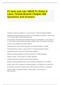 FL laws and rule, NBCE FL Rules & Laws, Florida Boards Chapter 460 Questions and Answers.