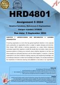 HRD4801 Assignment 5 (COMPLETE ANSWERS) 2024 (519928) - DUE 5 September 2024