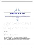 aPHR PRACTICE TEST WITH GUARANTEED ACCURATE ANSWERS |UPDATED |VERIFIED