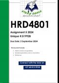 HRD4801 Assignment 5 (QUALITY ANSWERS) 2024