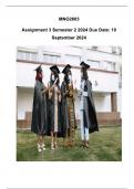 MNO2603 Assignment 3 (COMPLETE ANSWERS) Semester 2 2024 - DUE 10 September 2024 Course Safety Management IIA (MNO2603) Institution University Of South Africa (Unisa) Book Safety Management Systems