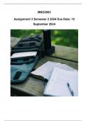 MNO2603 Assignment 3 (COMPLETE ANSWERS) Semester 2 2024 - DUE 10 September 2024 100% SUCCESS