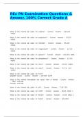 REx PN Examination Questions & Answer, 100% Correct Grade A+